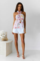 Garden Of Eden Halter Top Floral