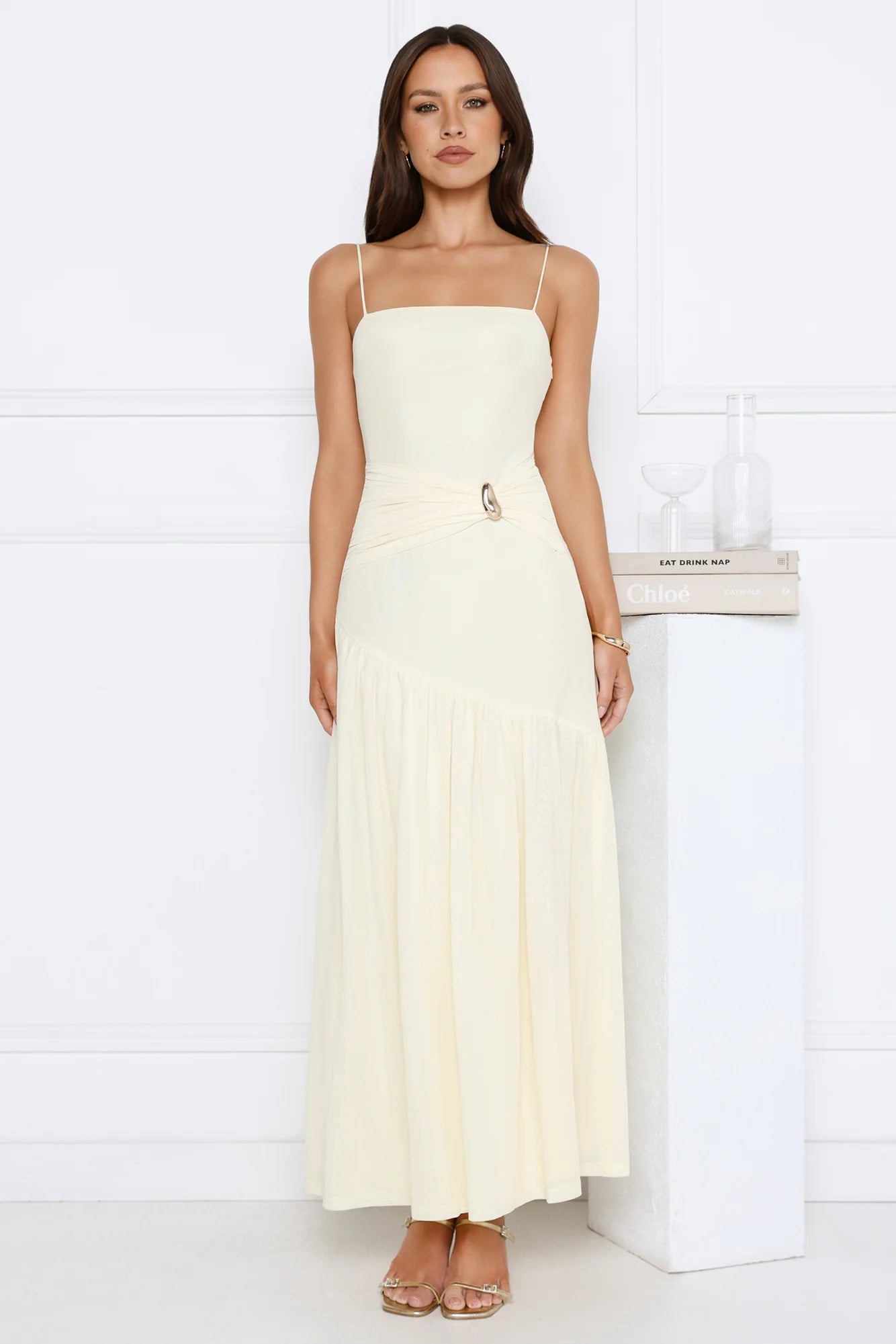 Fire Nights Maxi Dress Yellow