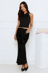 Crème Dream Halter Top Black