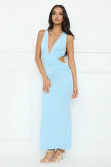 Electric Kiss Maxi Dress Blue