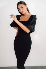 Weyland Bodycon Midi Dress | Black