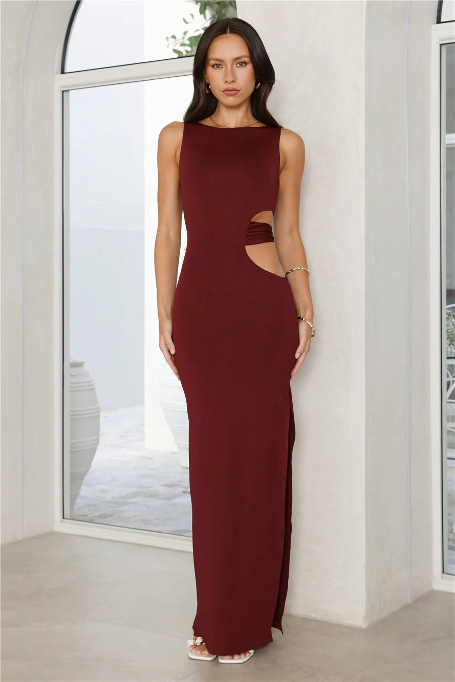 Editorial Maxi Dress Wine