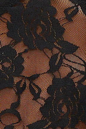 Flirt Lace Crop Top Black