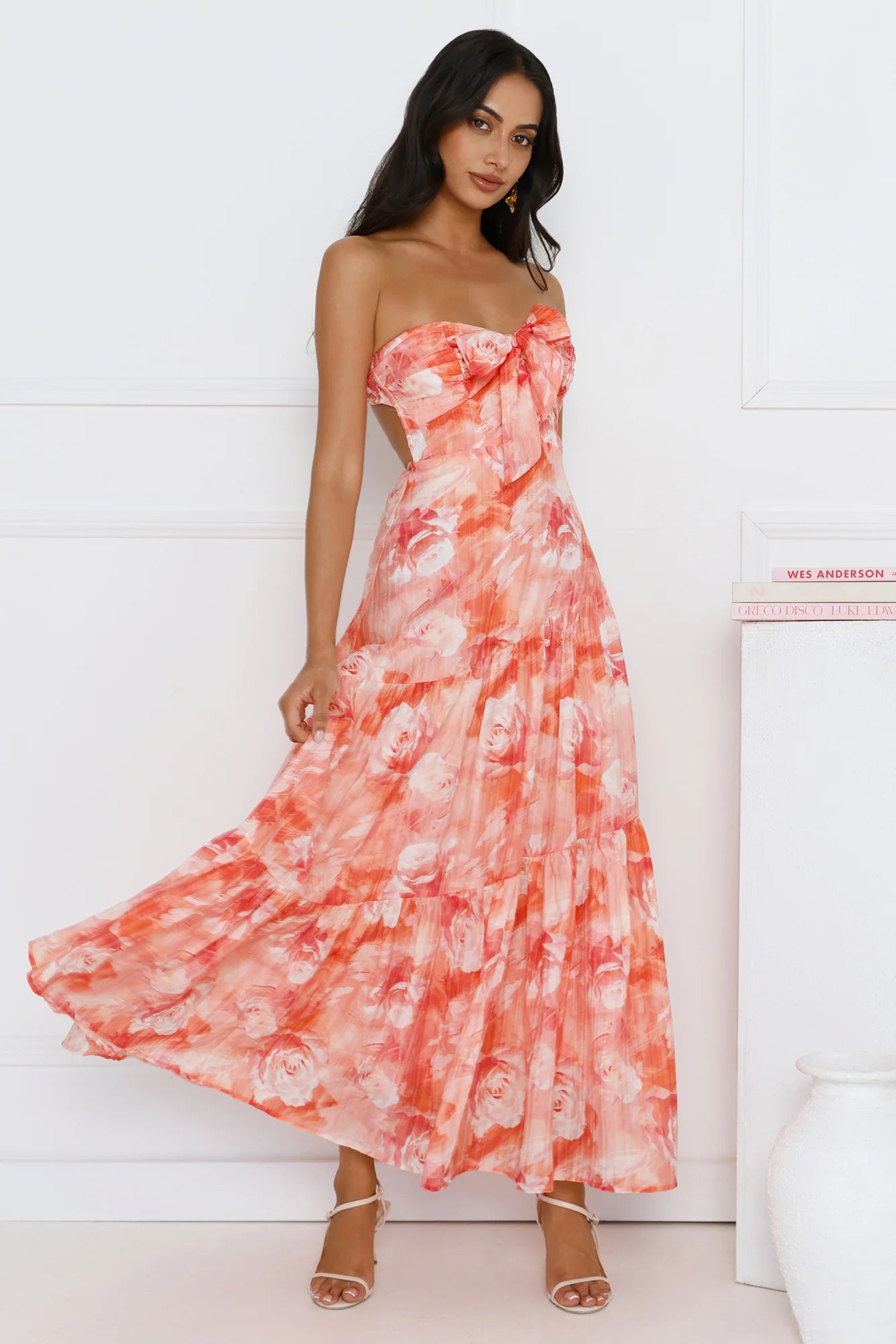 Wear The Style Strapless Maxi Dress Print