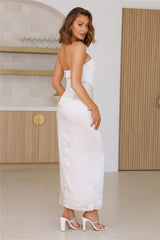 With You Satin Maxi Dress Champagne