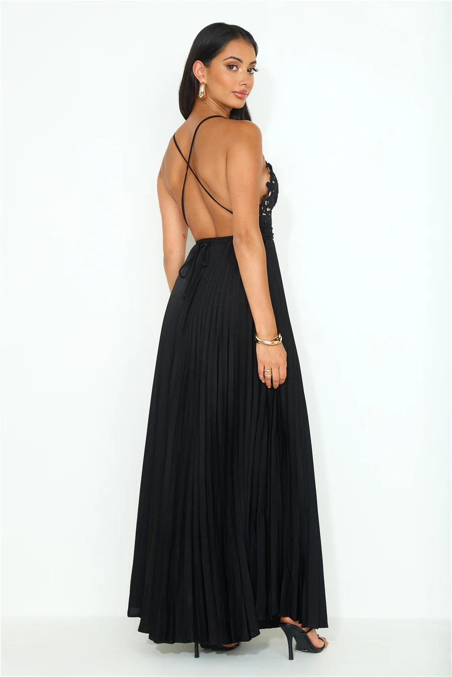 Want And Need Maxi Dress Black
