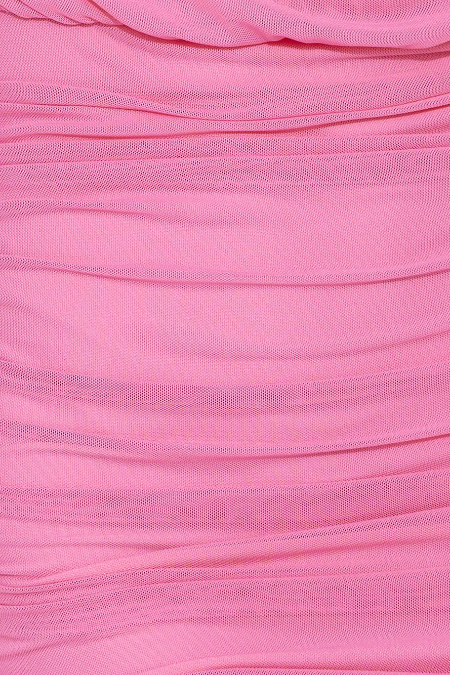 Compliment High Mesh Mini Dress Pink