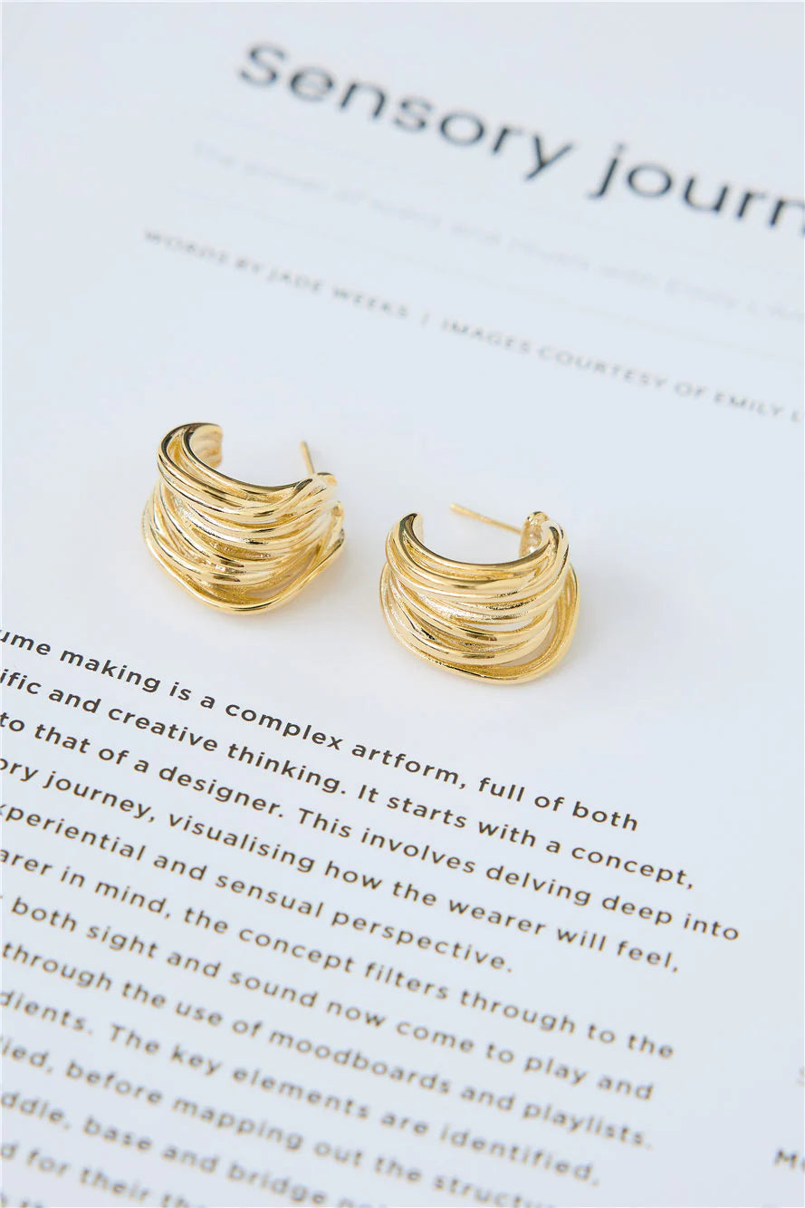18k Gold Plated Charmed Earrings Gold
