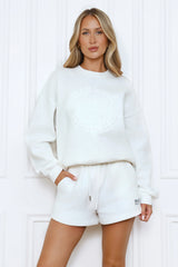 BASE Social Club Round Neck Sweatshirt White