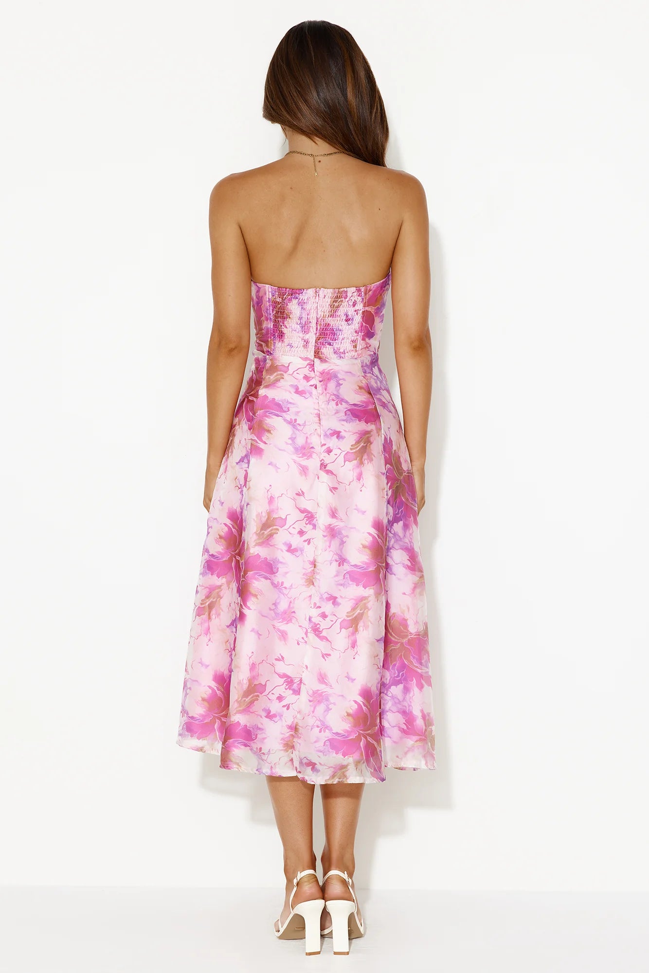 Fancy Girl Strapless Midi Dress Purple
