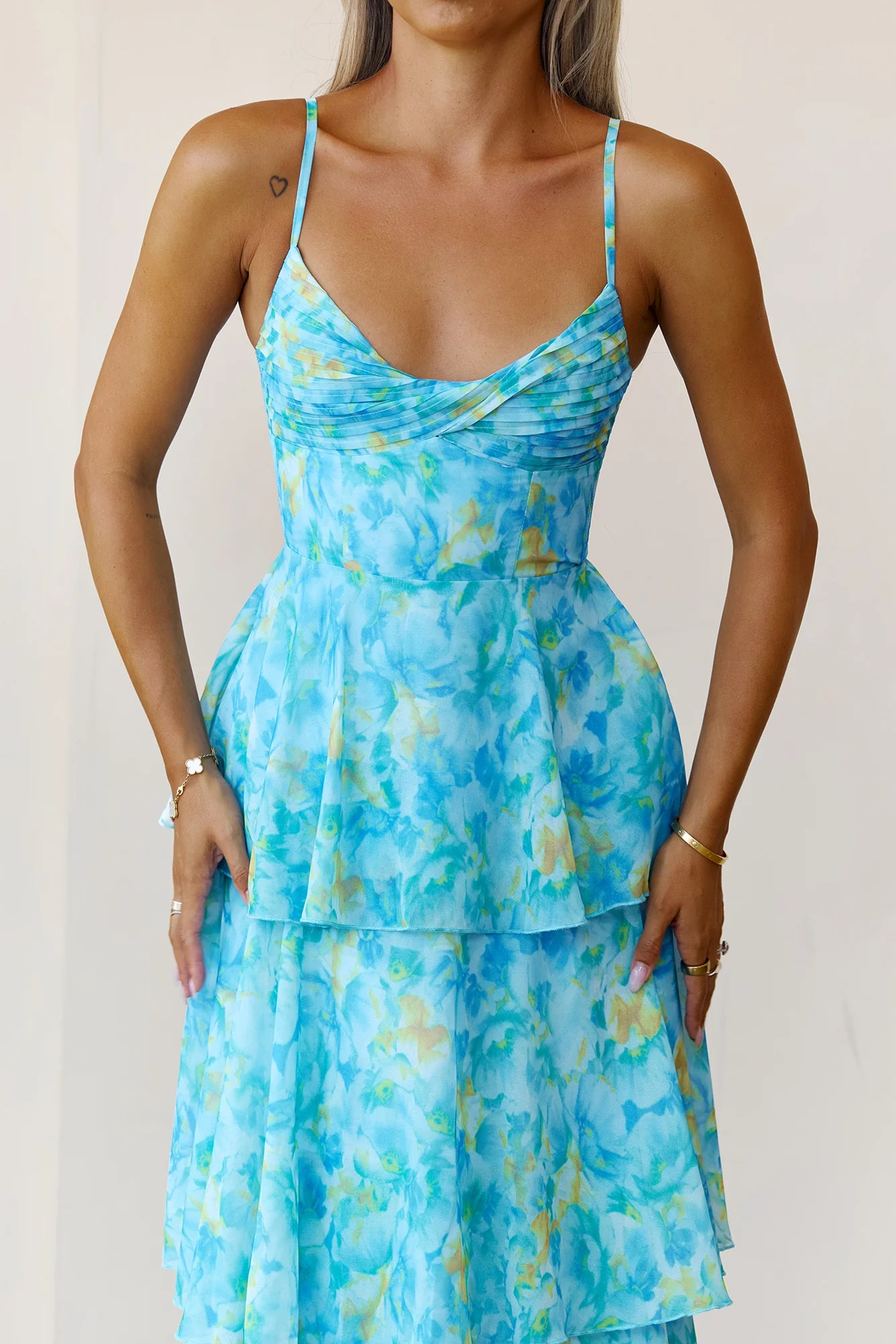 Digital Darling Maxi Dress Blue