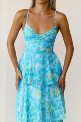 Digital Darling Maxi Dress Blue