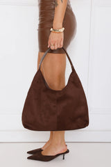 Tammy Shoulder Bag Chocolate Suede