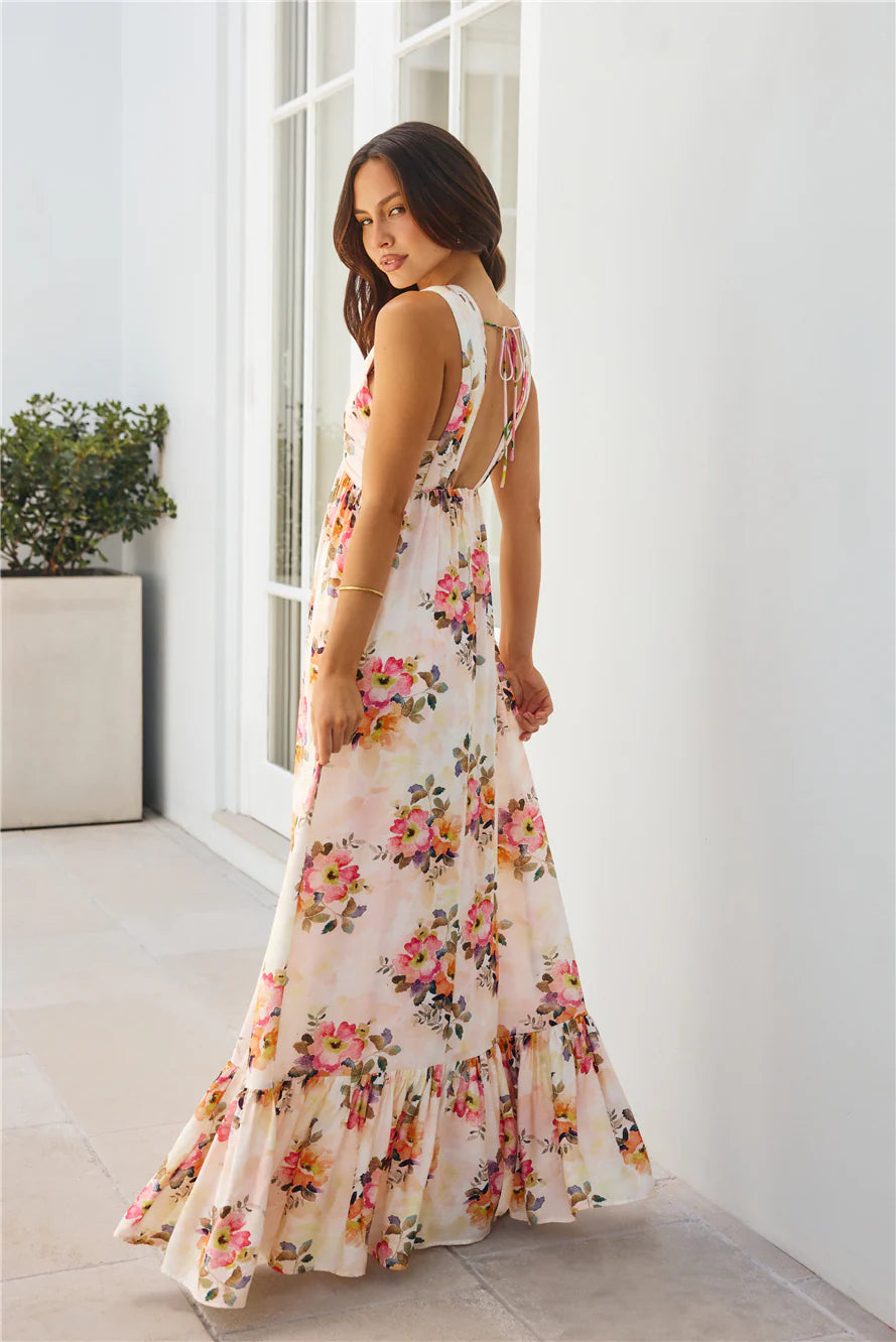 Wildflower Wonders Maxi Dress Orange