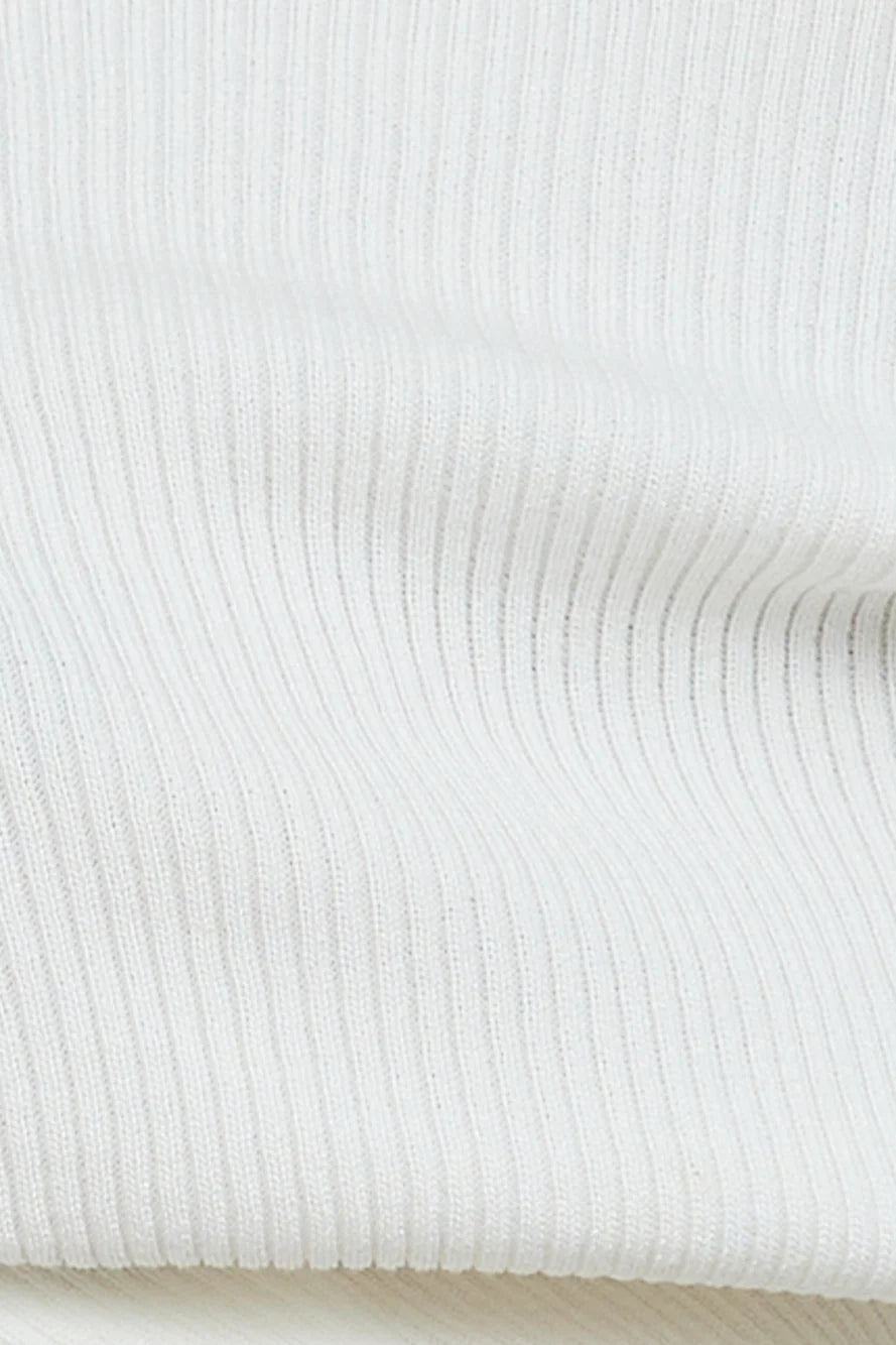 Think Twice Knit Top White