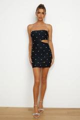 Giving More Mini Dress Black