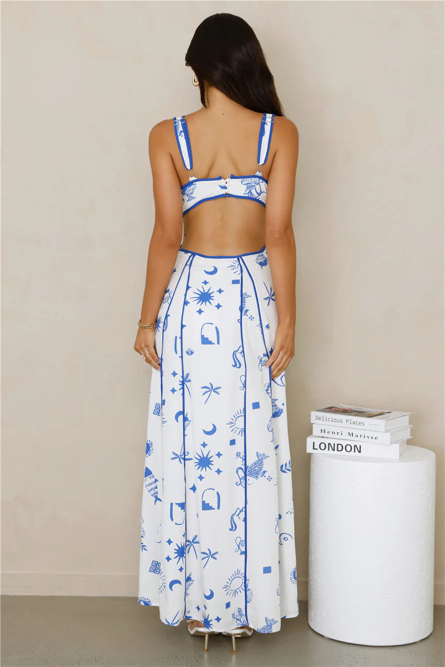 Aegean Dreams Maxi Dress Blue