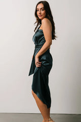 Celia One Shoulder Midi Dress | Midnight