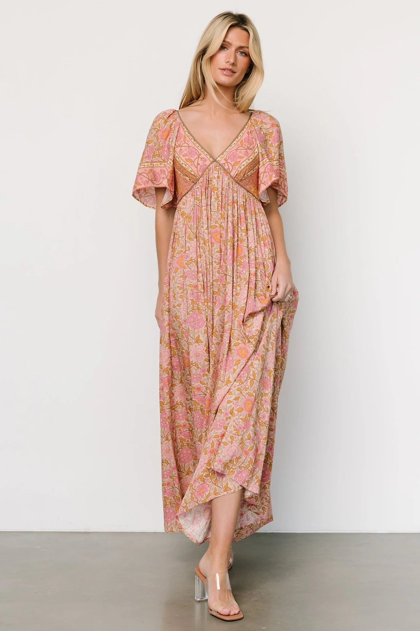 Evanthia Maxi Dress | Vintage Blush Print