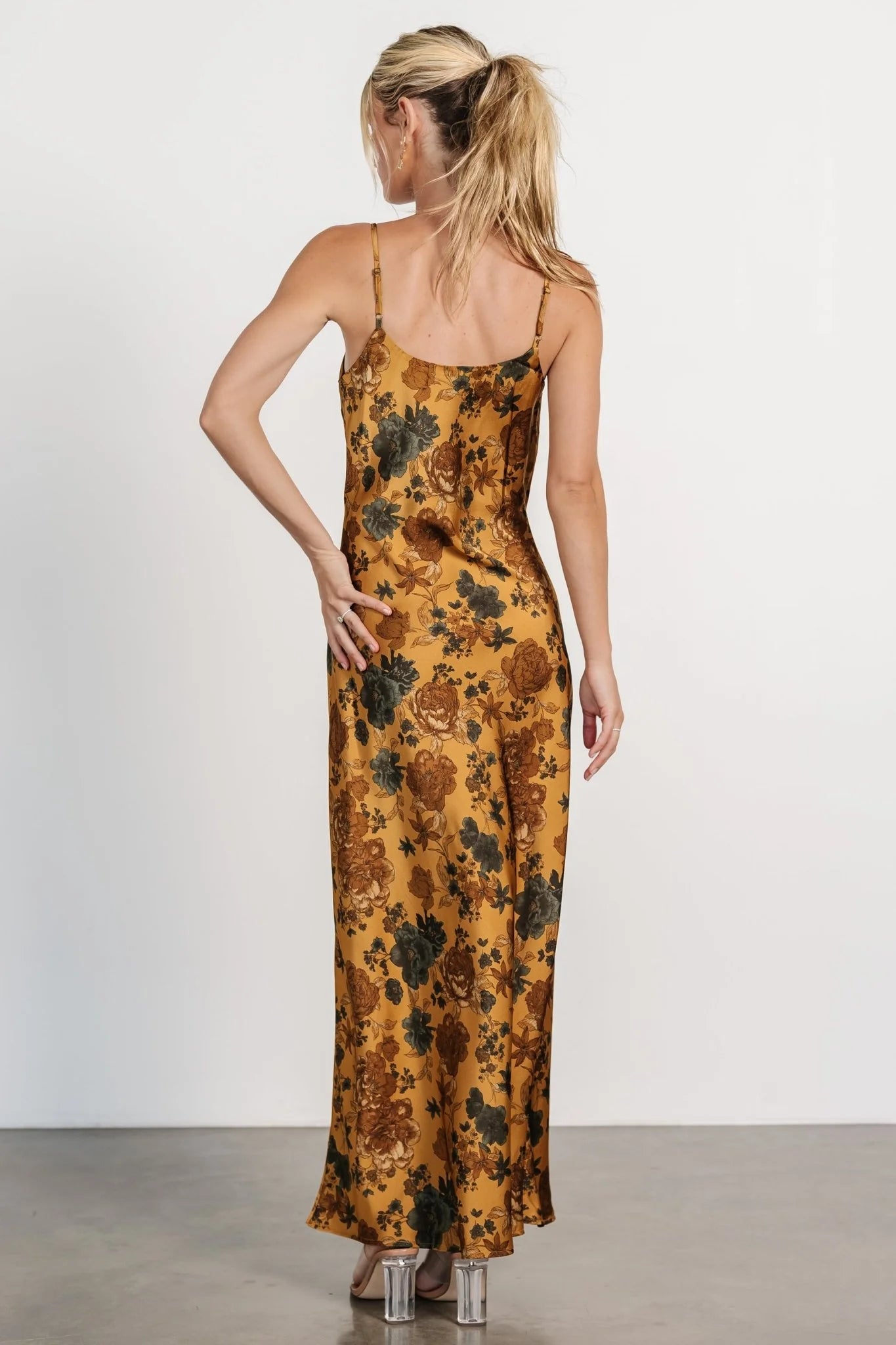 Hallie Tank Maxi Dress | Gold Multi