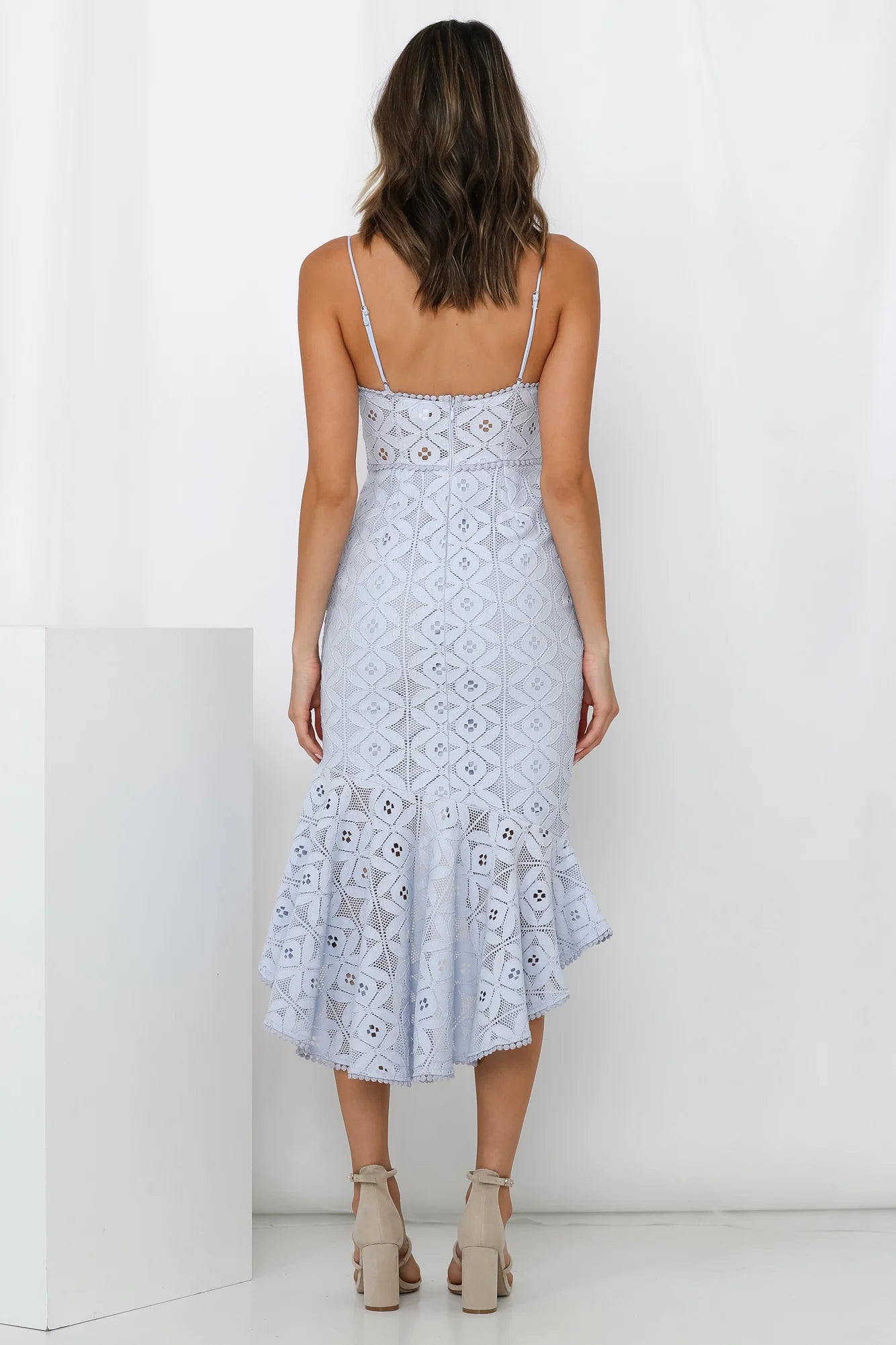 Back In The Habit Midi Dress Baby Blue