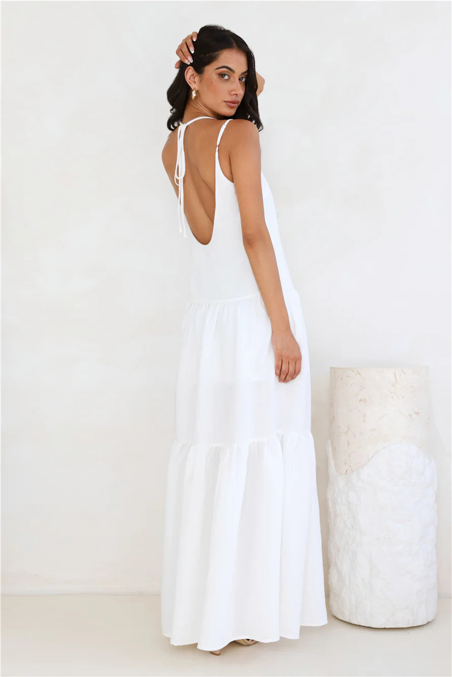 Diamond Affair Maxi Dress White