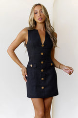 Boss Energy Tailored Mini Dress Black