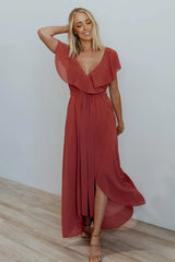 Katya Ruffle Maxi Dress | Rosewood