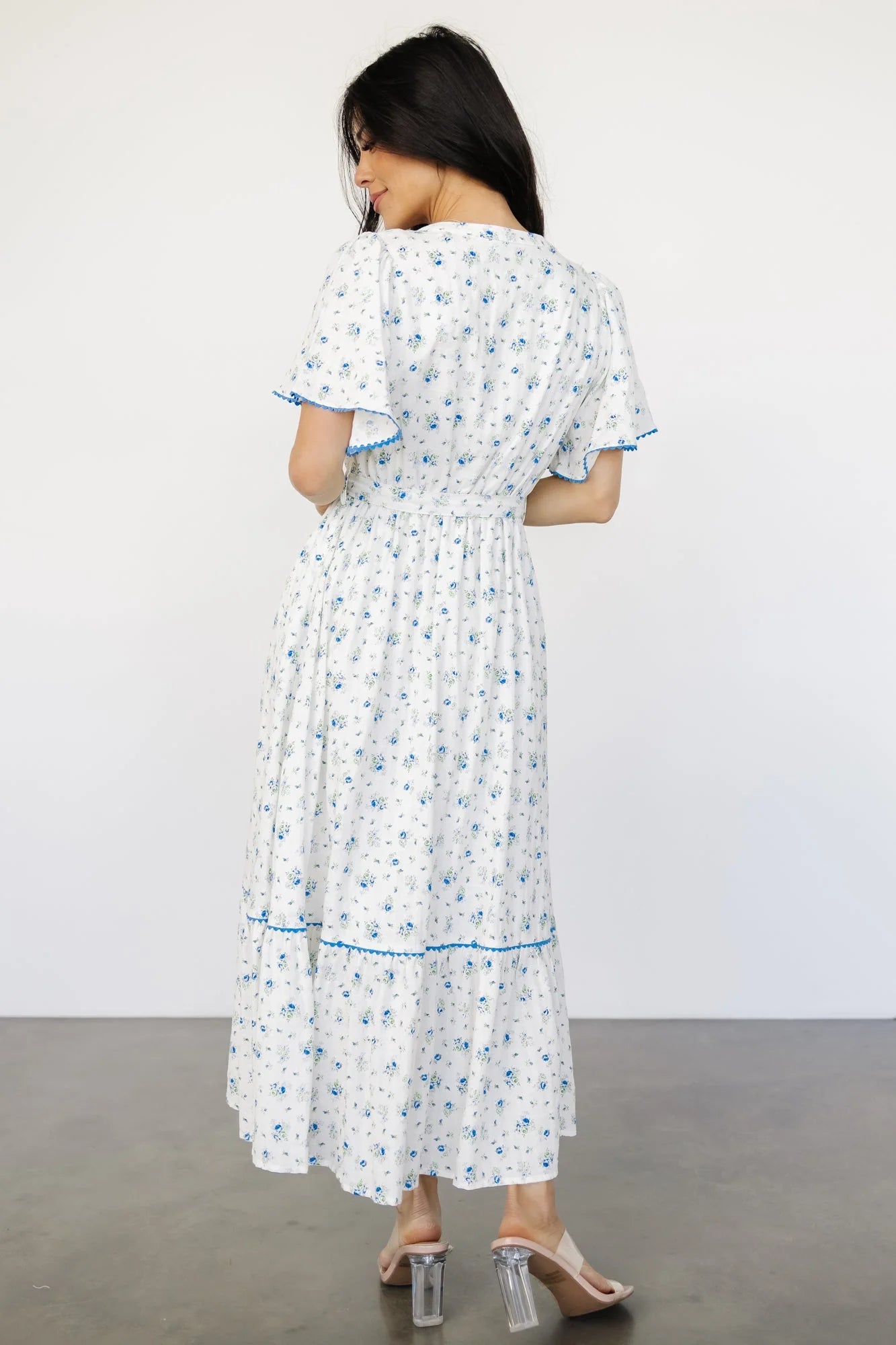 Janie Midi Dress | Ivory Multi Floral