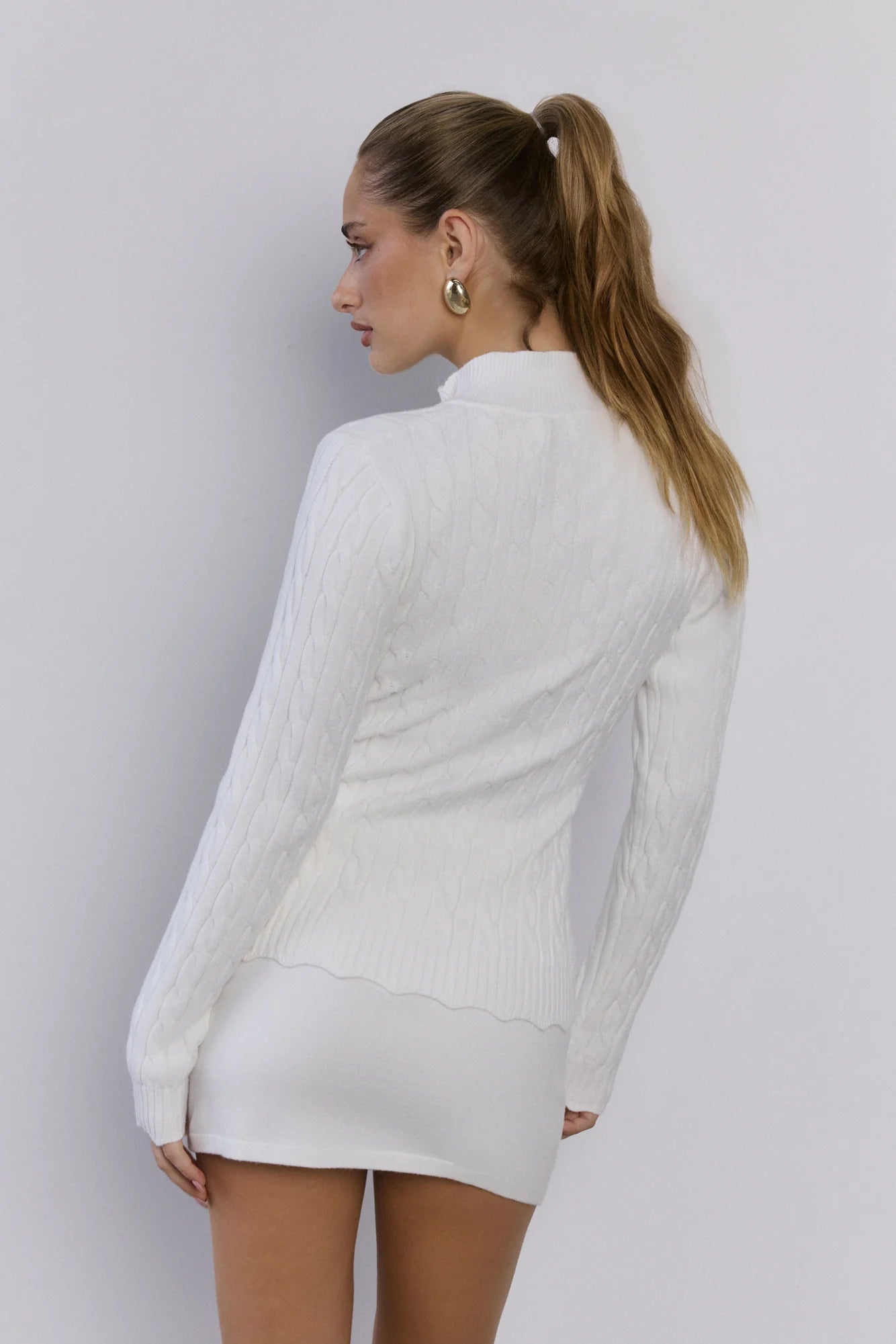 Winter Magic Knit Skort White