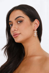 18k Gold Plated Beauty Gems Earrings Gold
