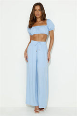 Totally Chill Wide Leg Pants Blue