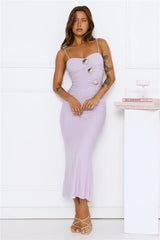 Drama Detox Mesh Maxi Dress Lilac