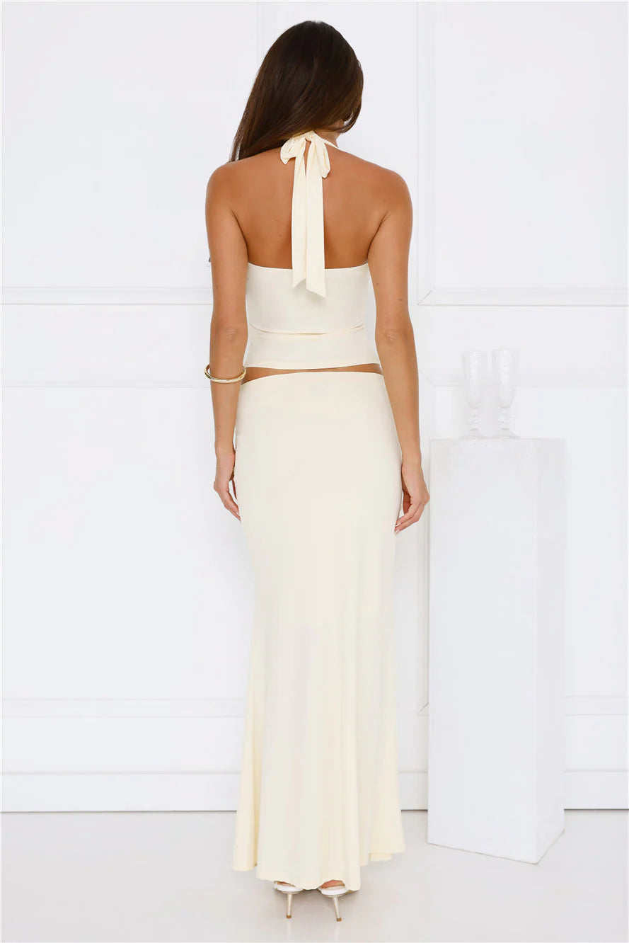 Flawless Star Maxi Skirt Yellow