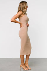 Ashley Ribbed Tank Dress | Tan