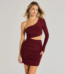 Girl's Night One-Shoulder Cutout Mini Dress