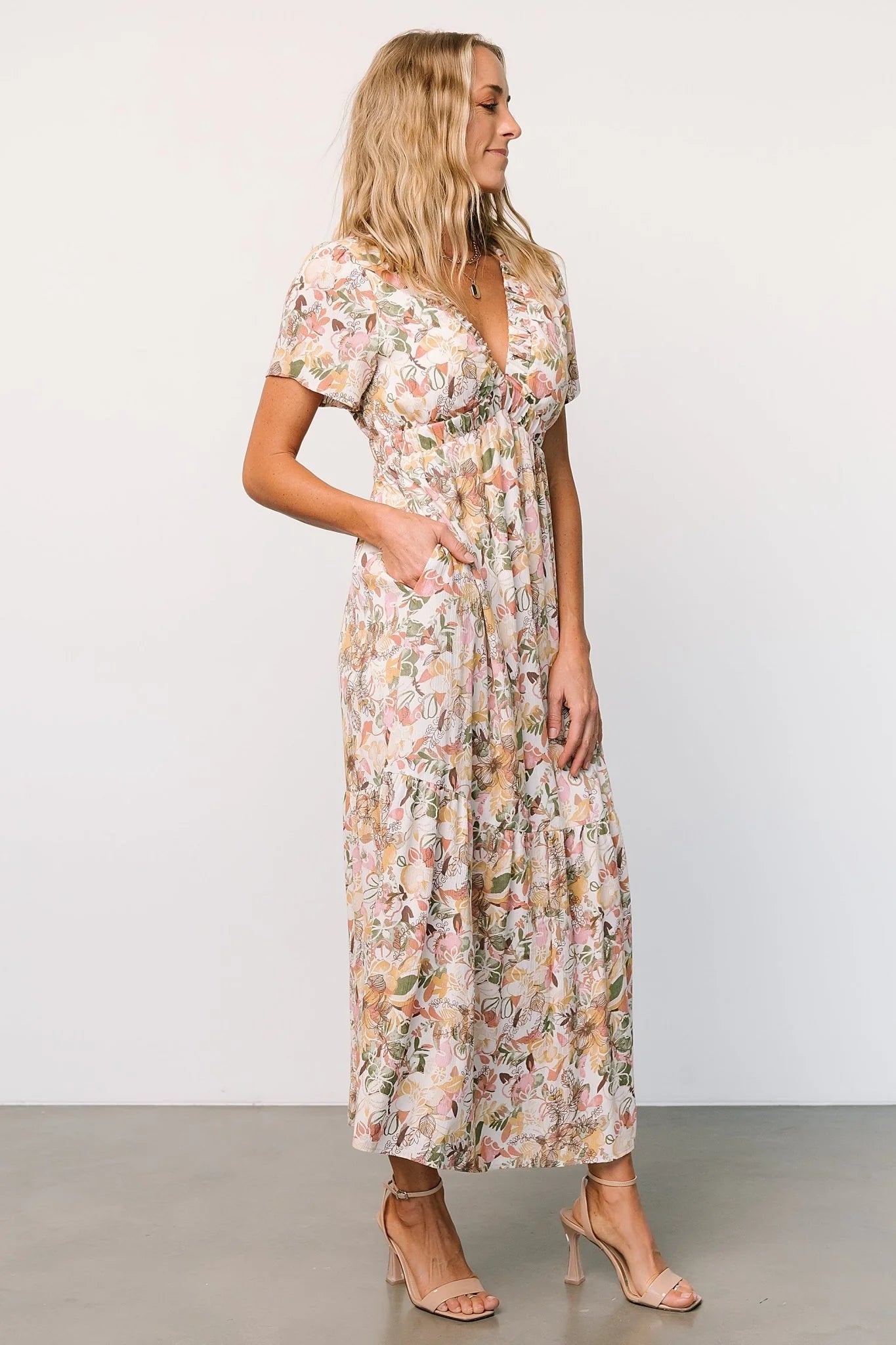 Cassie Short Sleeve Dress | Multi Floral