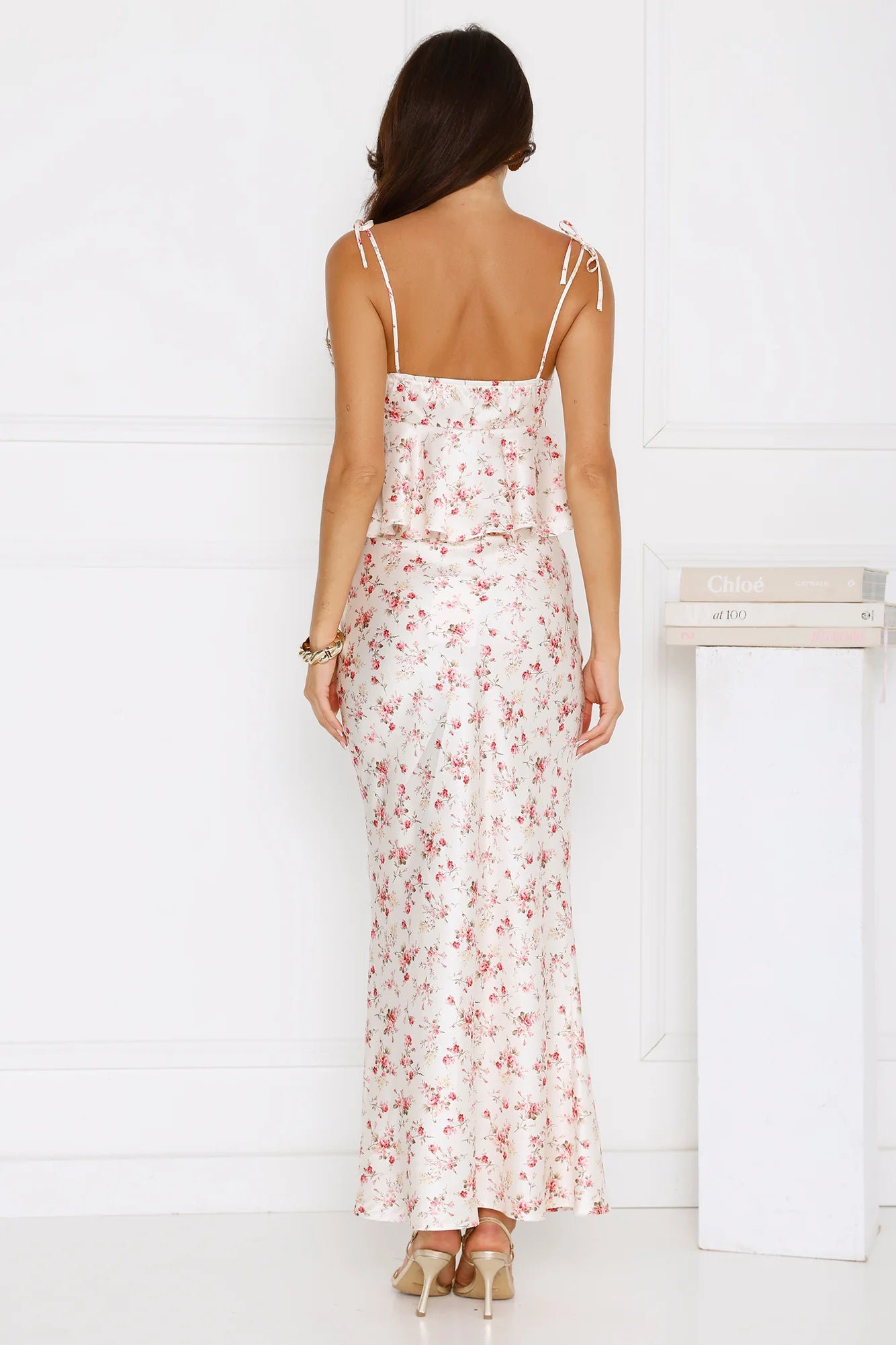 Comfort Zone Satin Maxi Skirt Print