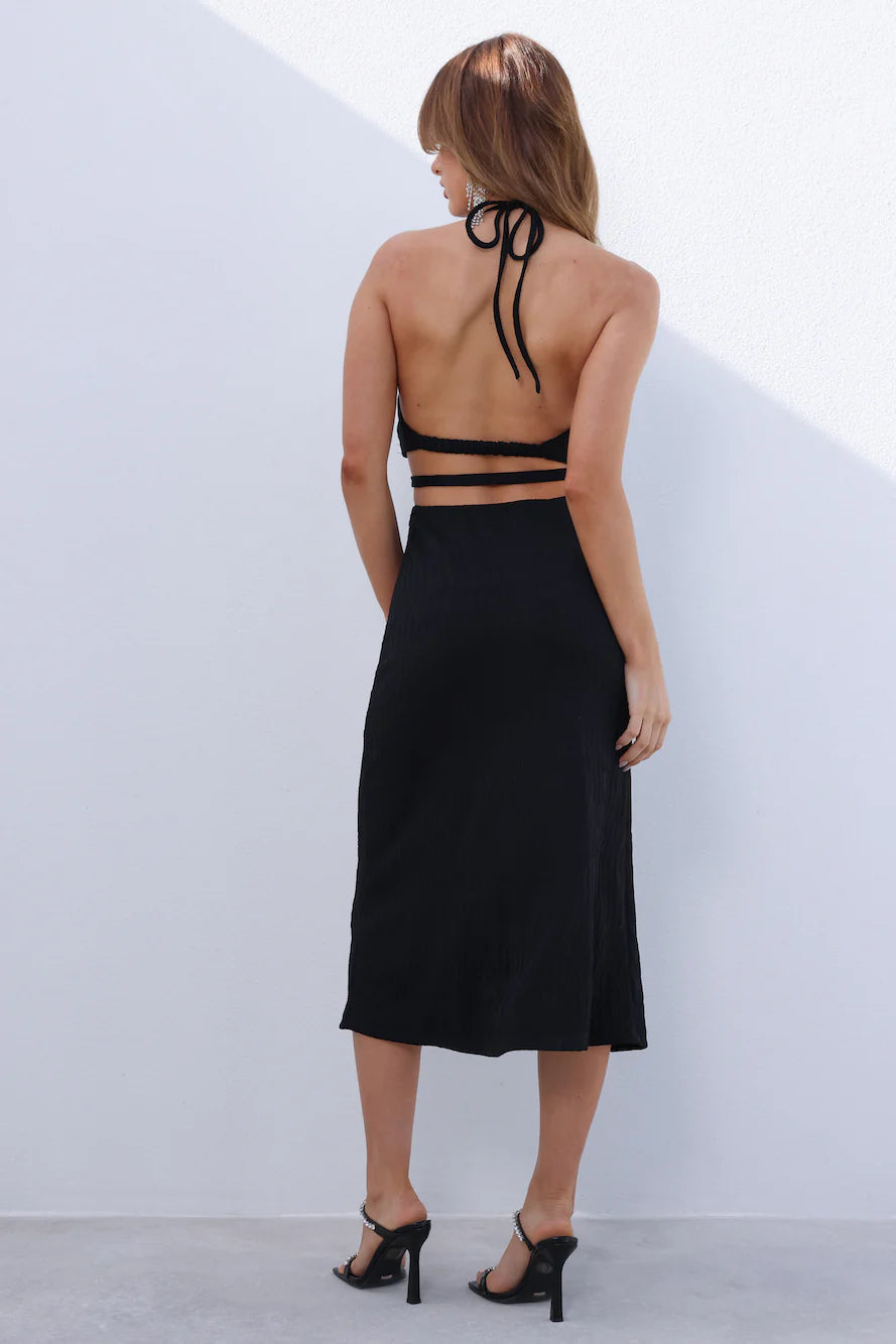 Vacation 'Fit Midi Dress Black