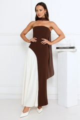 Darling Society Strapless Maxi Dress Brown