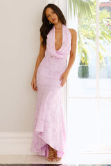 Garden Gems Halter Maxi Dress Lilac