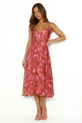 Your Aroma Midi Dress Red