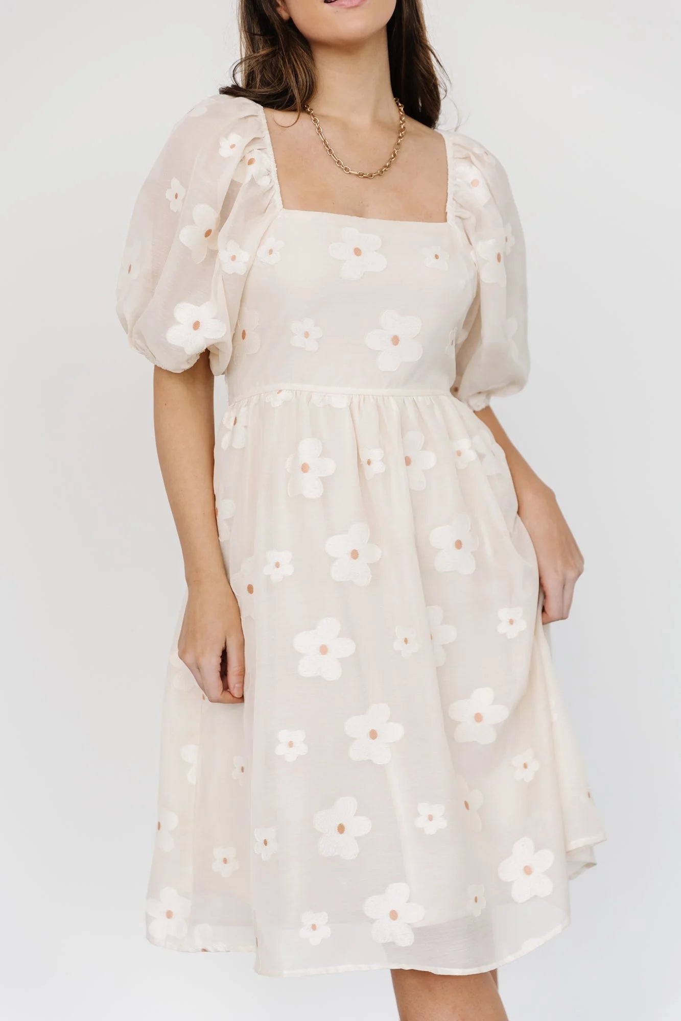 Daisy Short Dress | Vintage Cream Floral