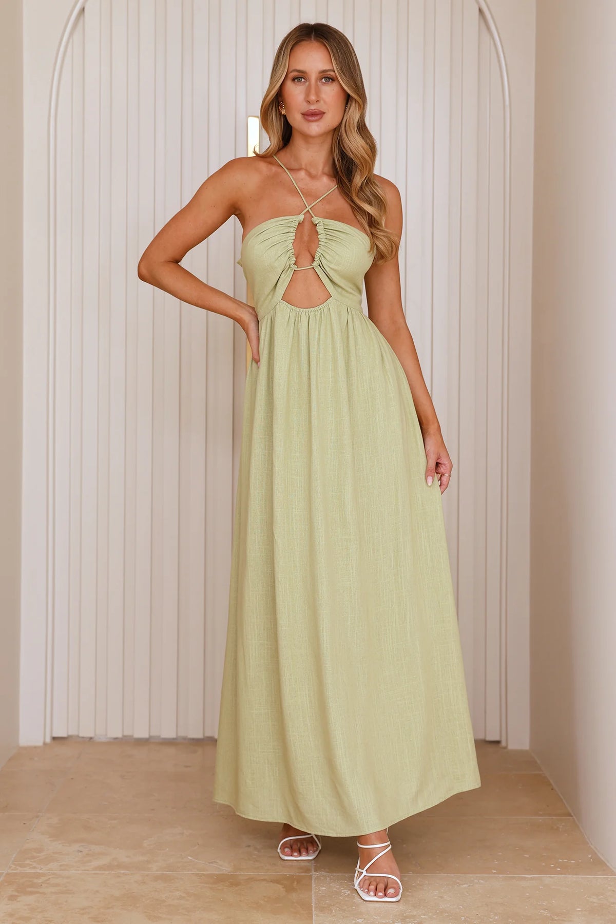 Coastlines Maxi Dress Sage
