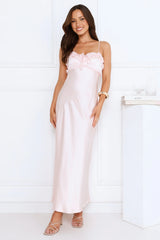 Dreamscape Luxe Satin Maxi Dress Pink