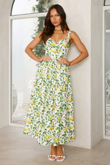Under The Lemon Tree Midi Dress Print