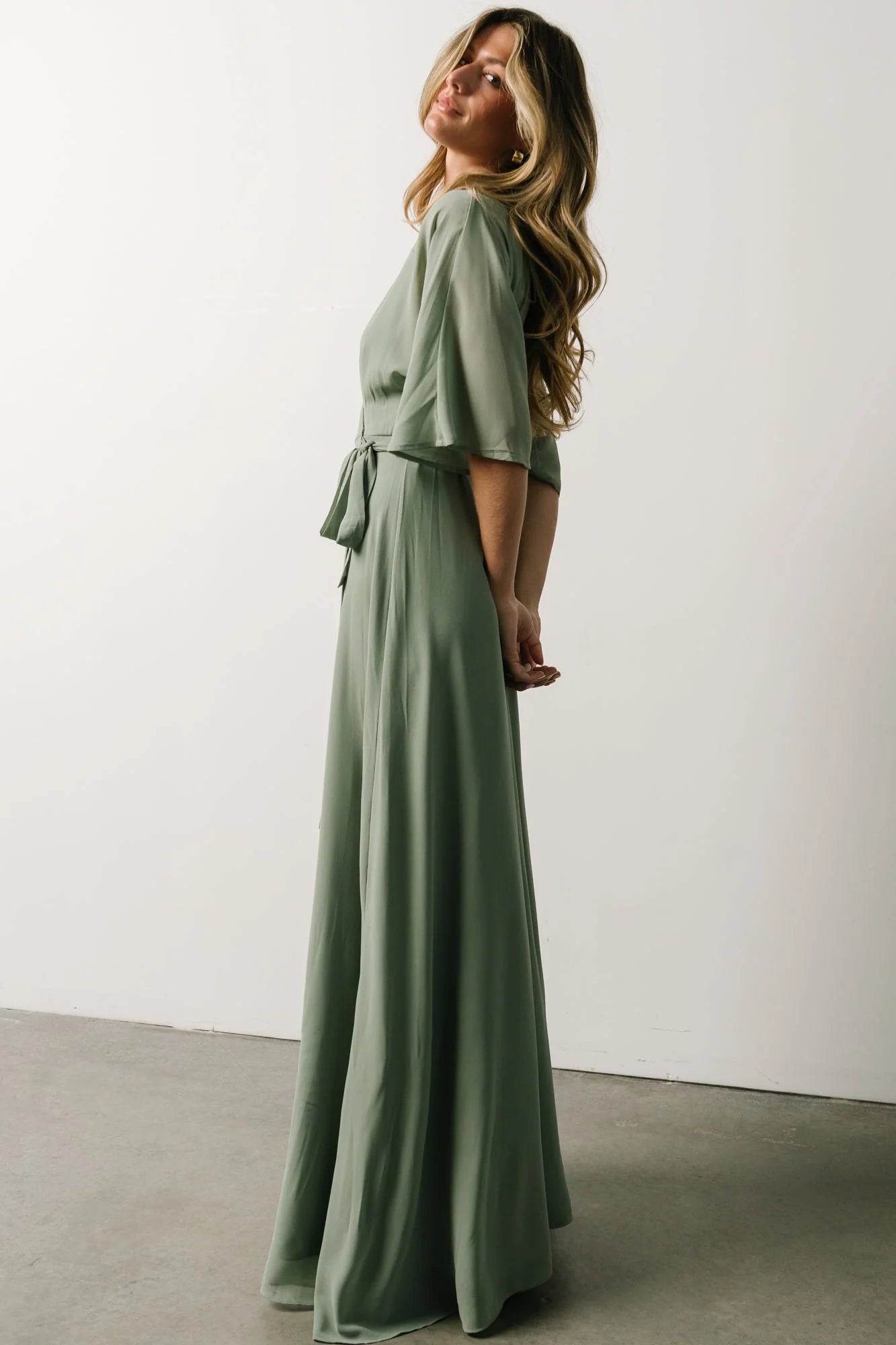 Lilly Wrap Maxi Dress | Dusty Sage