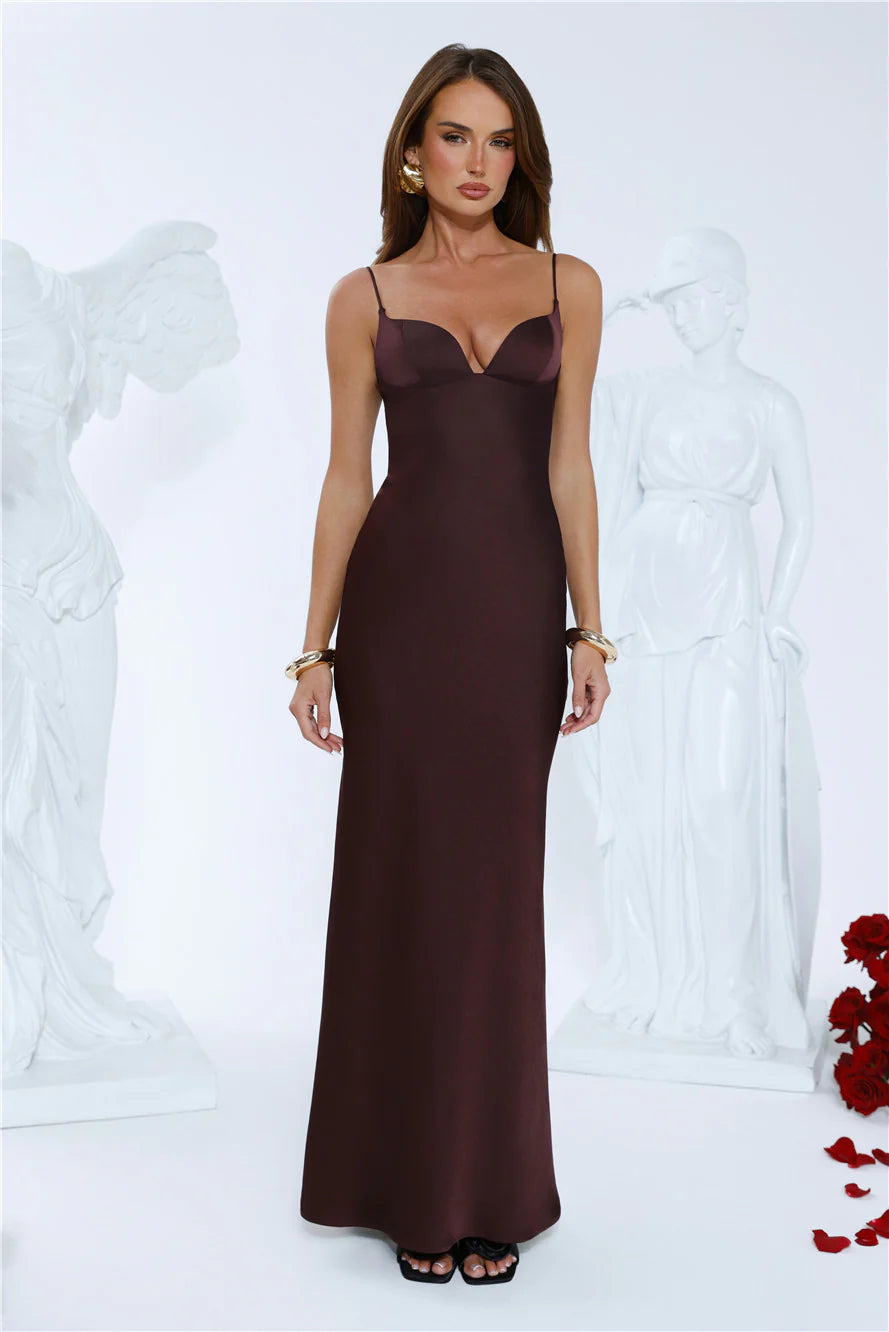 Glow Up Certified Maxi Dress Merlot