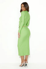 Be Sleek Midi Skirt Green