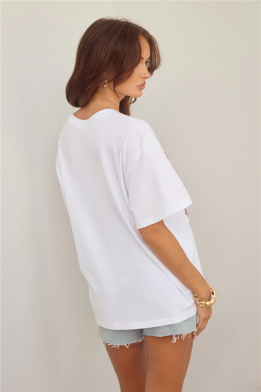 BASE Tropical Ibiza Oversized T-Shirt White